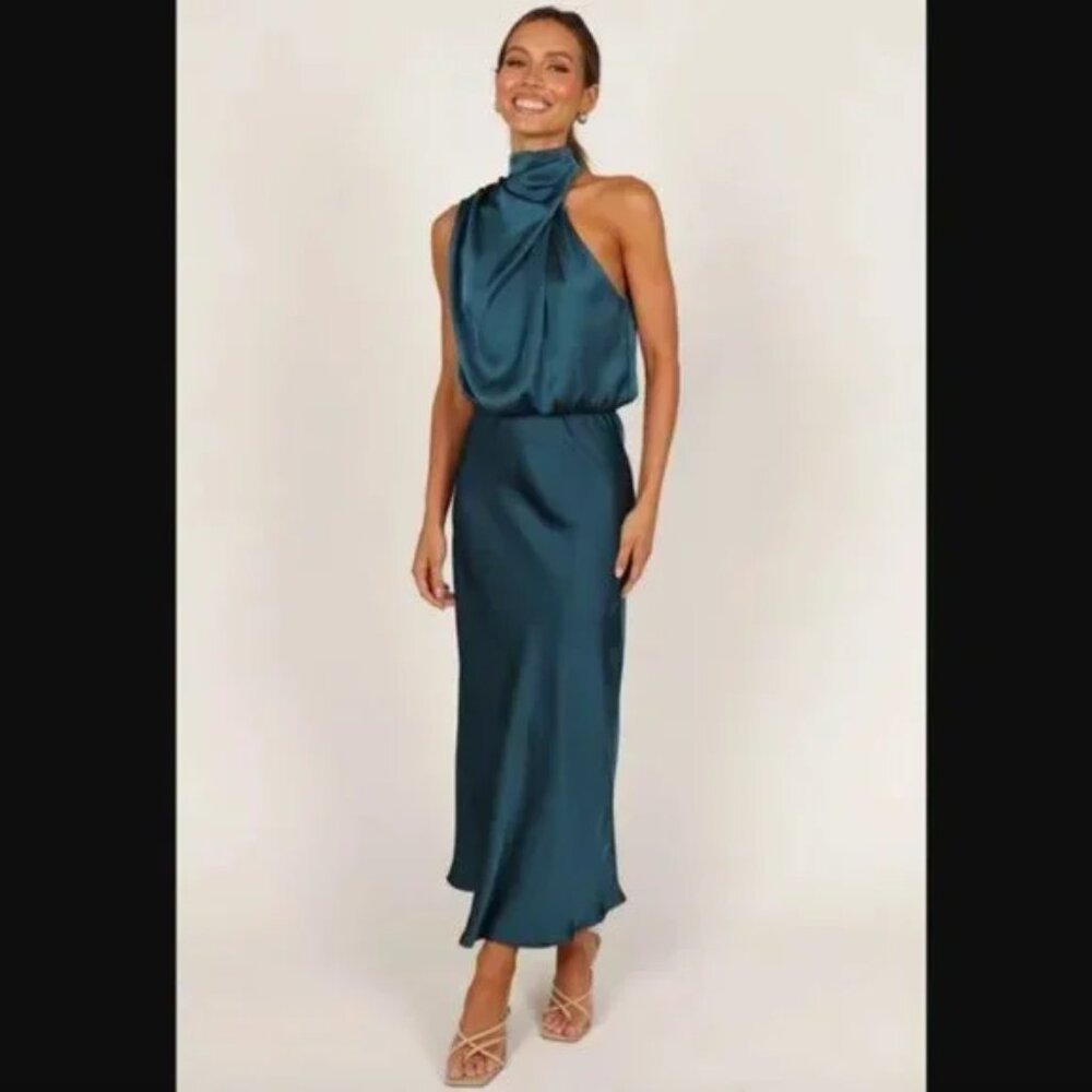 Petal & Pup Teal Midi Dress
